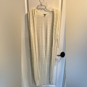 Bohemian cream colored duster